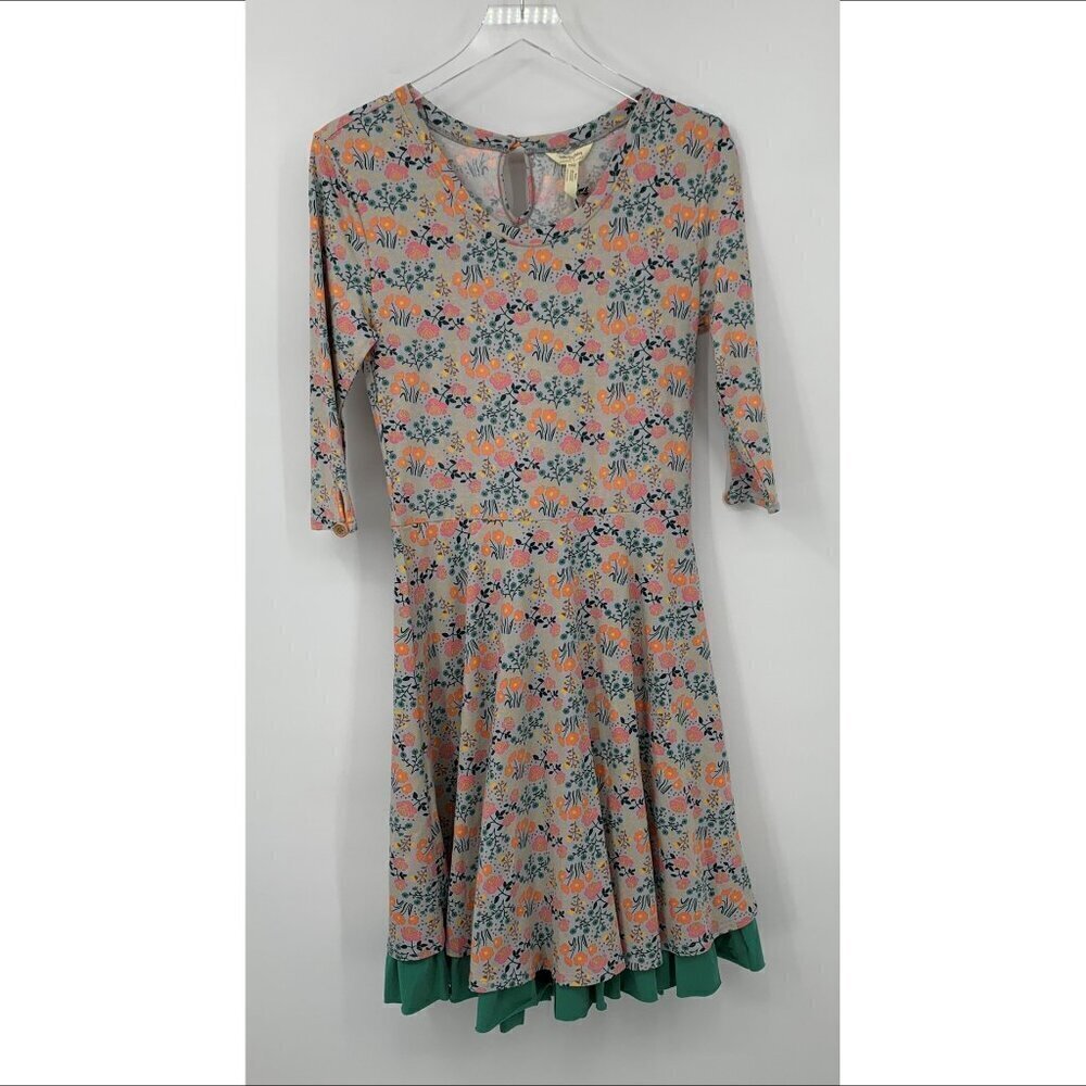 Matilda Jane Joanna Gaines Down on Farm fit flare layered dress floral new Small